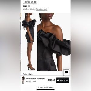 Selena Puff Off the Shoulder mini dress occasion by
HOUSE OF CB